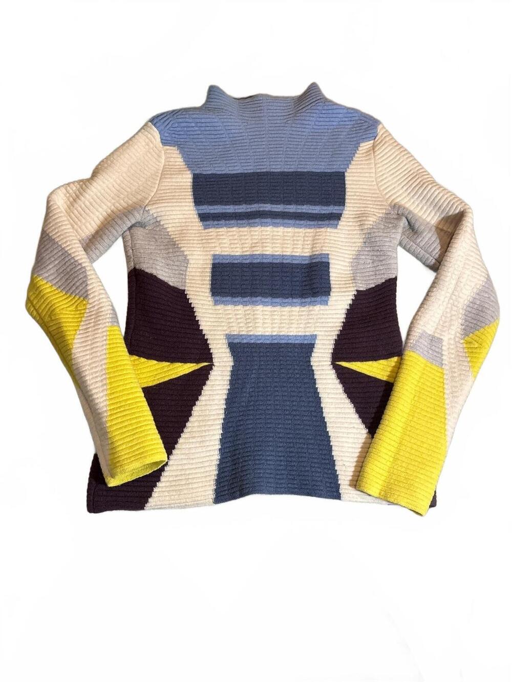 Peter Pilotto Colorblock Ribbed Knit Sweater - Excellent Condition - Size 9